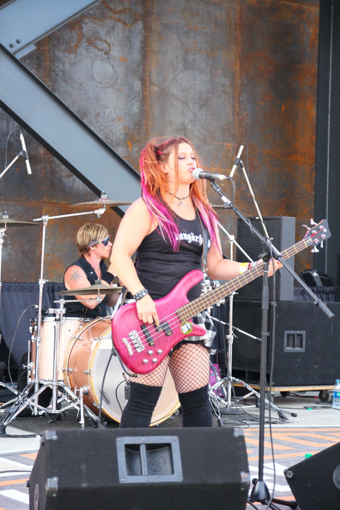 Jasmine Cain playing at Rally Point in Downtown Sturgis, 2015 Sturgis Motorcycle Rally