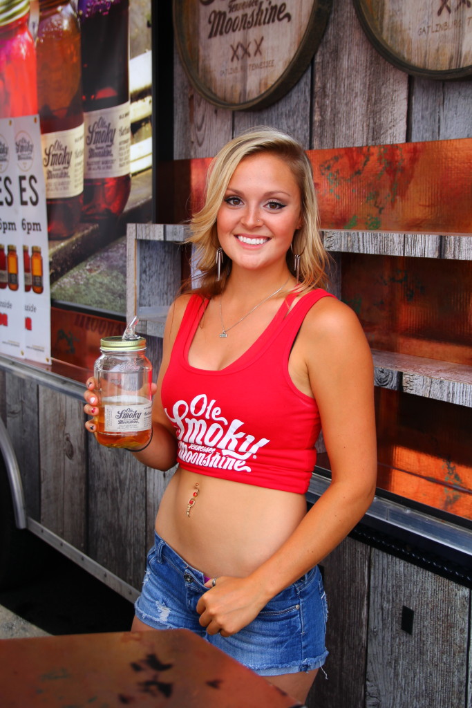 Tristen of Ole Smoky Moonshine at the 2015 Sturgis Motorcycle Rally