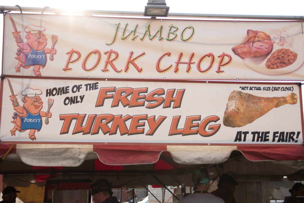 Fresh Turkey Leg on banner at 2017 Sturgis Motorcycle Rally